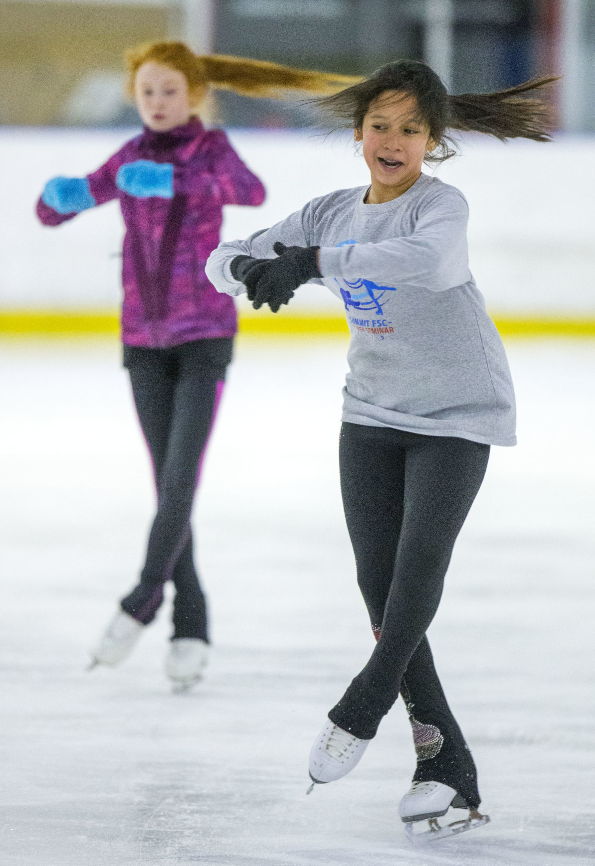 Local figure skaters practice at Ice House